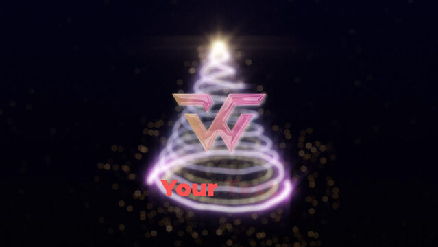Christmas Tree Particles Elegant Logo Reveal MOGRT 5