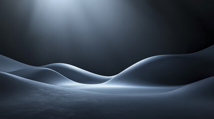 serene abstract landscape with smooth, flowing curves and soft light