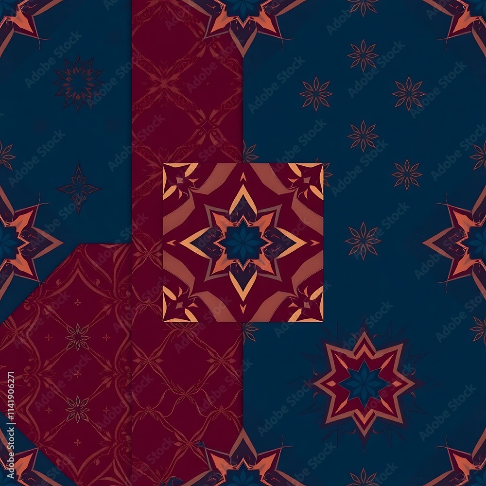 Poster enchanted night: a collection of seamless patterns