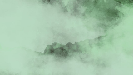 Light pastel watercolor background. A green background covered in light colored fog. Green watercolor background for textures background.