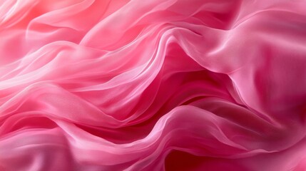 Obraz premium Pink Sheer Fabric Draped Softly Elegant Texture