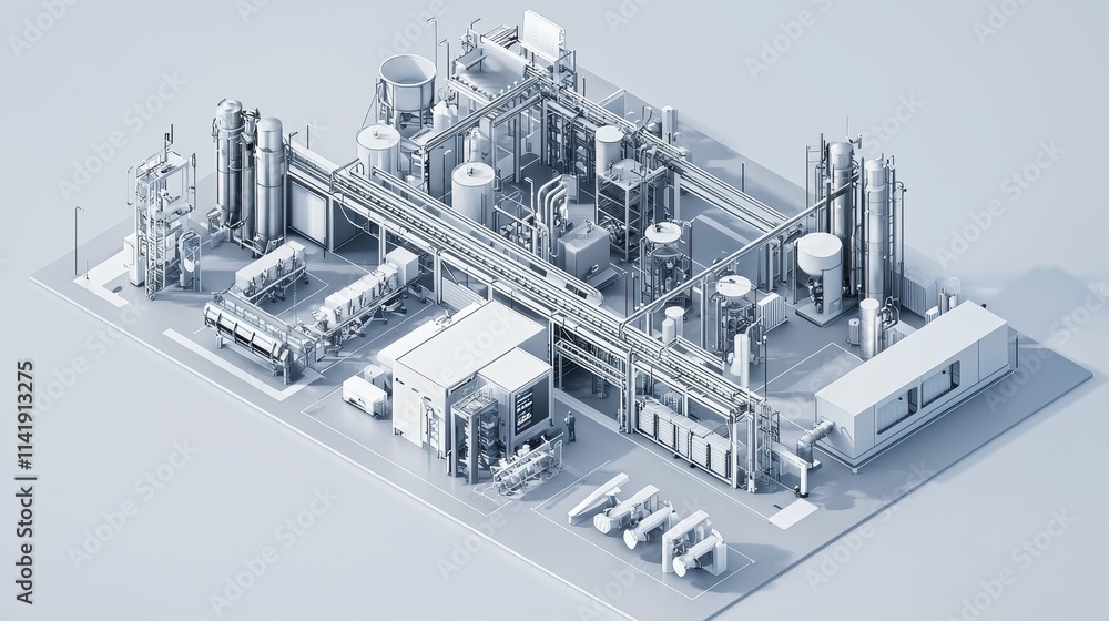 Poster smart factory concept showcasing advanced ai and iot devices in modern industrial setting