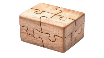 Innovative puzzle box design studio with minimalist photography focus