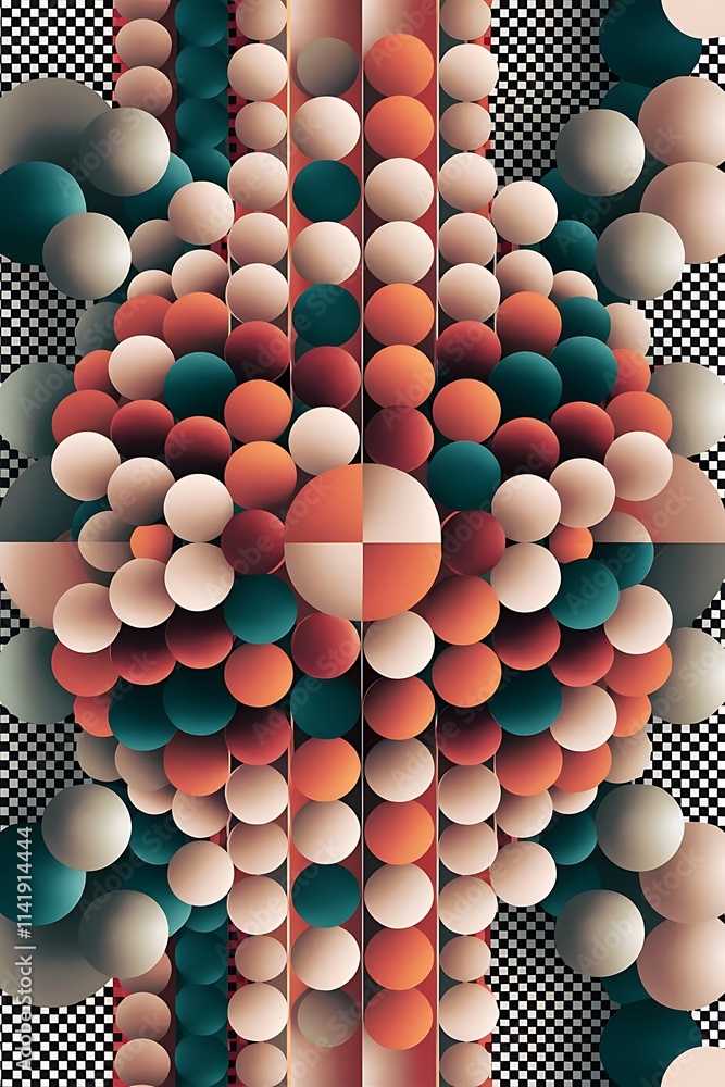Poster circles and round shapes geometric minimal background transparent geometric shapes composition for w
