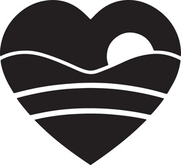 heart with black and white background