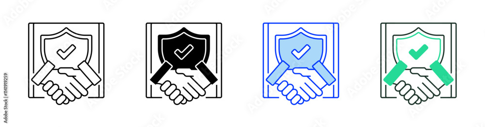 Aufkleber guarantor line icon. linear style sign for mobile concept and web design. outline vector icon.