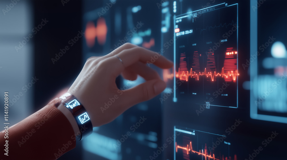Poster utilizing advanced technology for health monitoring in a modern medical environment