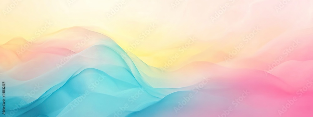 Aufkleber colorful abstract wave design with bokeh effect and ocean theme