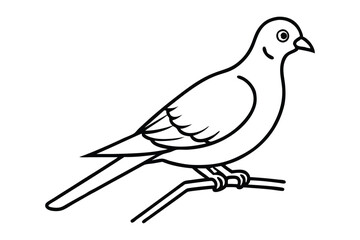 A dove line art vector illustration1.eps