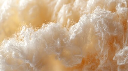 Home insulation features a soft, textured material with a warm hue, symbolizing comfort and protection. Its fluffy appearance suggests coziness and efficiency.