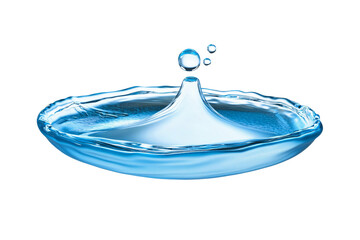 spill water drop 3d on the floor isolated with clipping path on white background.