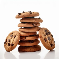 food, cookies, chocolate, sweet, cookie, snack, isolated,