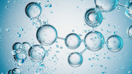 Fluid Connections: A Molecular Dance of Translucent Bubbles