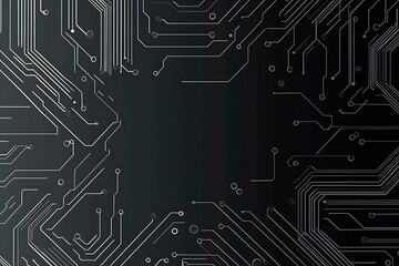 Close-up of a reflective metallic circuit board showcasing intricate patterns and electronic connections, symbolizing technology, innovation, and futuristic design.