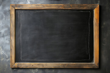 blank blackboard with chalk on blackboard