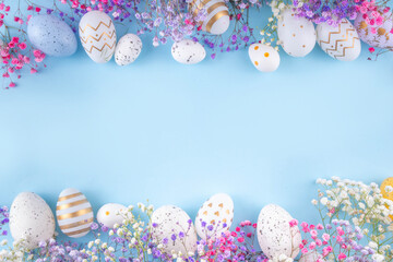 Easter holiday flat lay composition