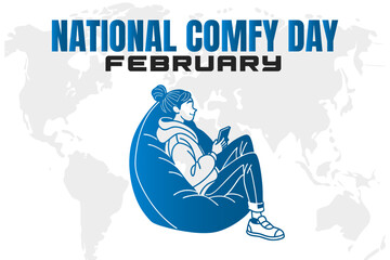 vector illustration for NATIONAL COMFY DAY background