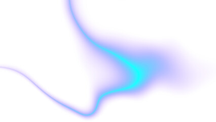 Blurred transparent gradient background. Elegant blue wavy line on Transparent png overlay background