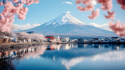 view of Fuji mountain in Japan