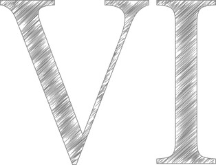 Roman numerals sketch 6
