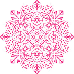 Beautiful flower art and mandala vector design