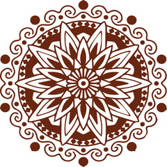 Beautiful flower art and mandala vector design