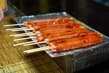 屋台のフランクフルト