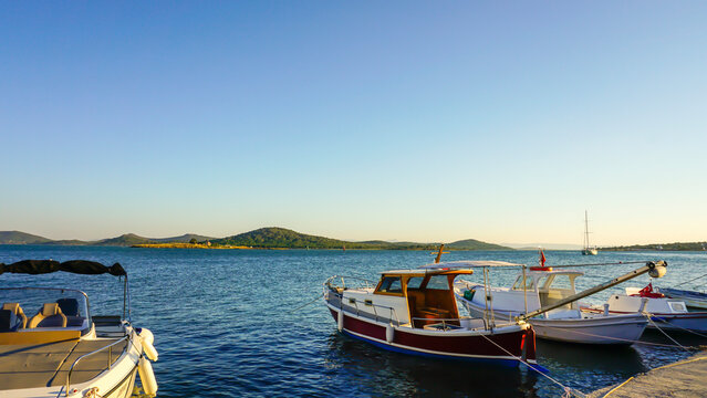 Sailboat on the Open Horizon in Cunda Island