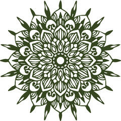 Beautiful flower art and mandala vector design