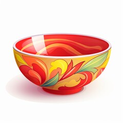 Illustration of bowl on white background