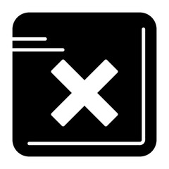 Obraz premium Cross Solid Style Icon