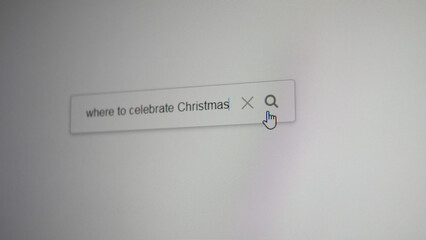 A search bar with the entering query How and where to celebrate Christmas