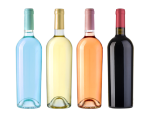 Set of  wine bottle isolated