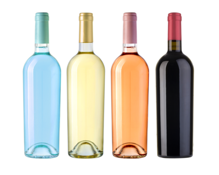 Set of  wine bottle isolated