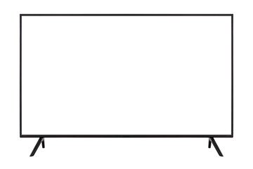 Obraz premium Smart TV with blank screen isolated on with background.