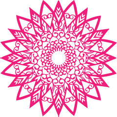 Beautiful flower art and mandala vector design