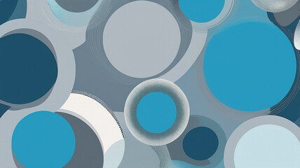  Blue and grey overlapping circles on a soft background, creating a modern and abstract geometric composition.