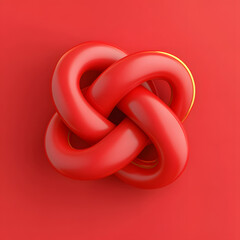 Dynamic 3d chinese traditional asset design stunning red color modern digital art environment