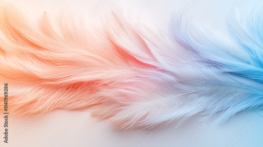 Poster vibrant feather pattern abstract art digital design colorful display close-up creative concept