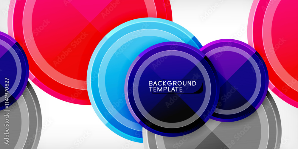 Aufkleber geometric design abstract background - circles