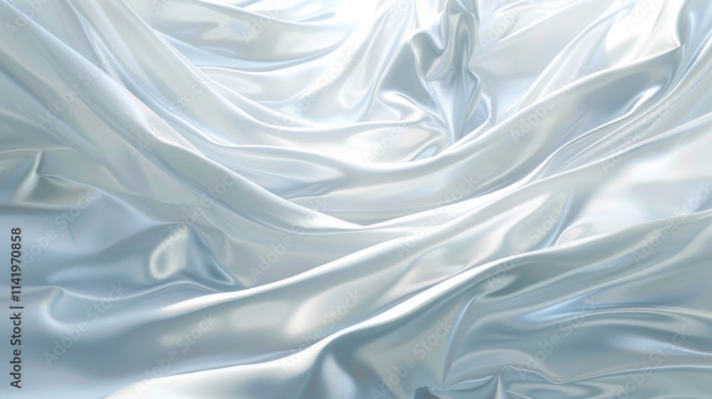 Poster smooth white abstract background with flowing lines.