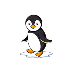penguin on snow