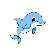 dolphin isolated on white background