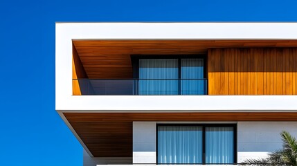 Home insulation is vital for energy efficiency, showcased in this modern building with wooden accents and large windows that enhance natural light and aesthetic appeal.