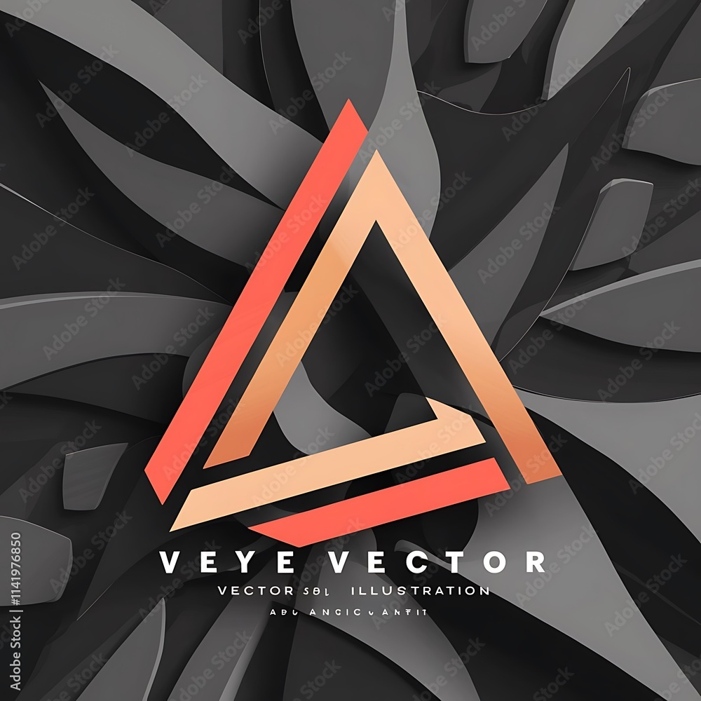 Poster 3d triangular vector minimal abstract background design abstract poster geometric design vector illu