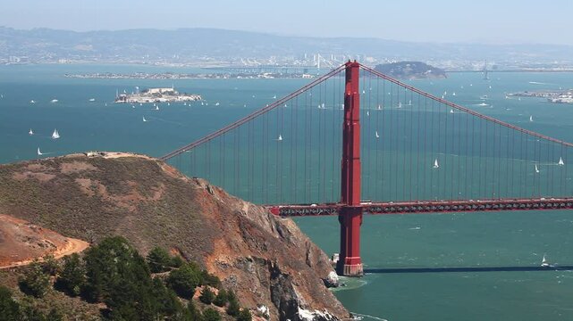 Bucht von San Francisco mit Golden Gate Bridge