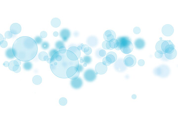 透過PNG　キラキラした青と白の玉ボケ背景素材　Transparent PNG Sparkling blue and white bokeh ball background material