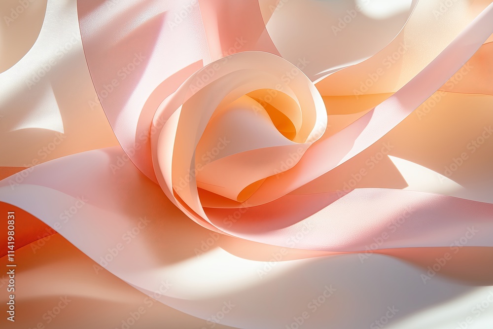 Poster A plain beige background with soft shadows cast by abstract shapes.