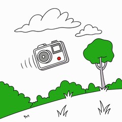 Camera in air 