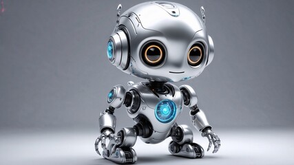 3d Baby robot, Technology, Business and education concept. AI Generated.